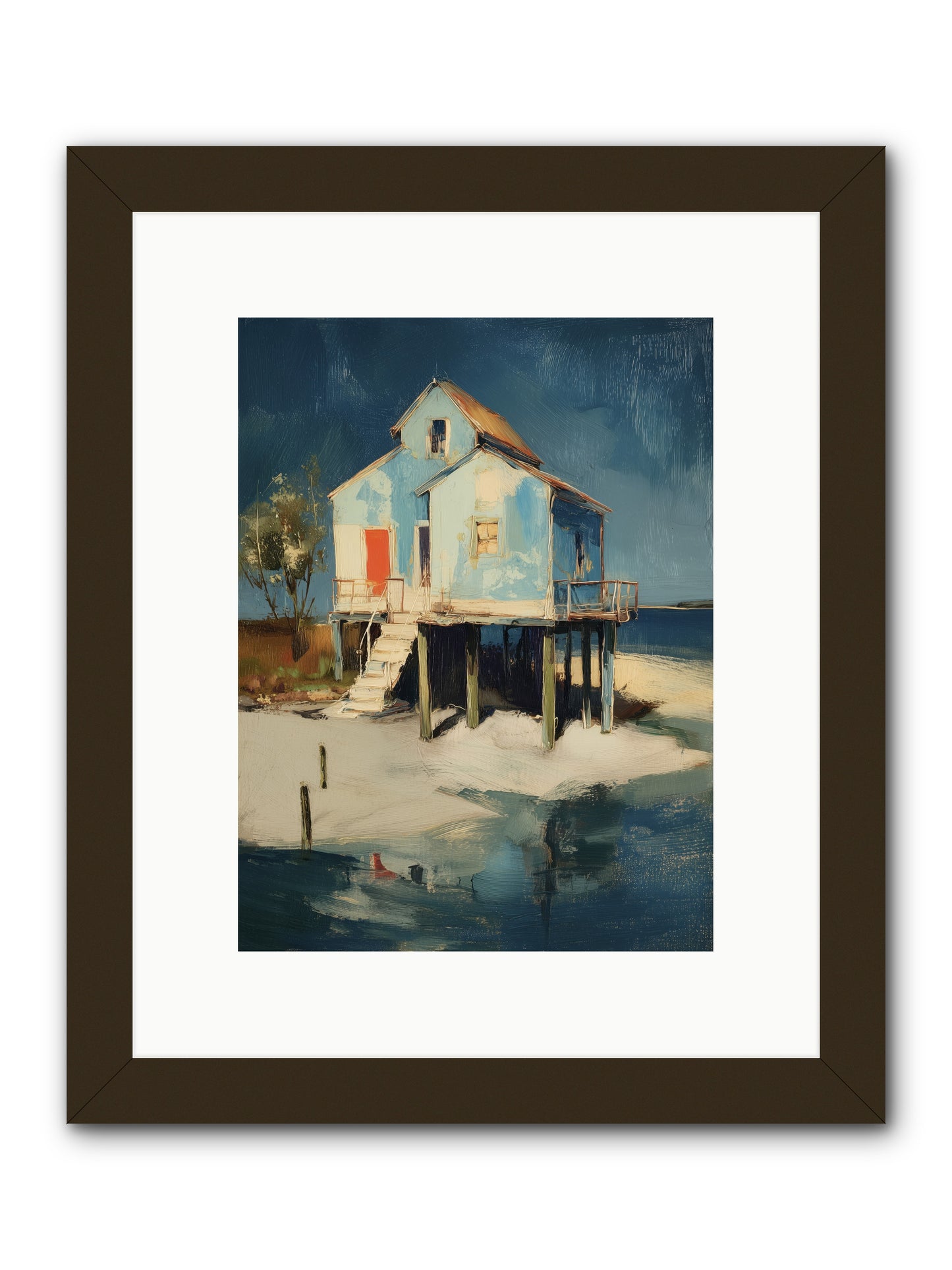 Hidden Perch -- Framed Print - Black 9x12