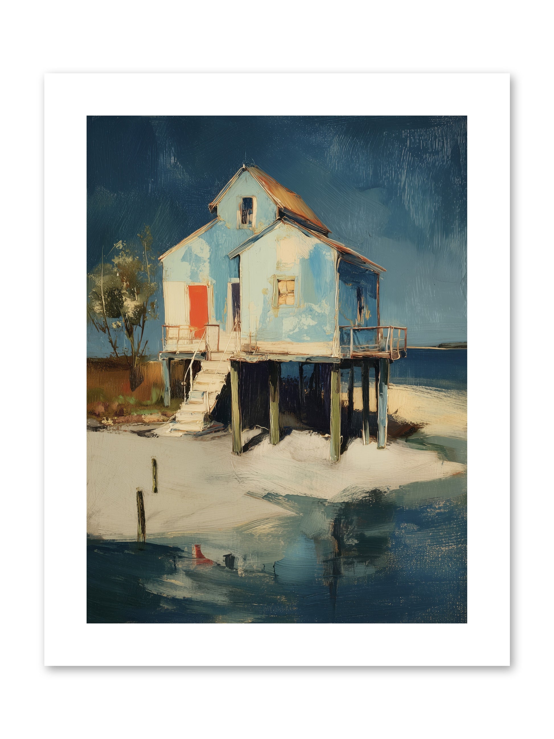 Hidden Perch -- Paper Print 9x12