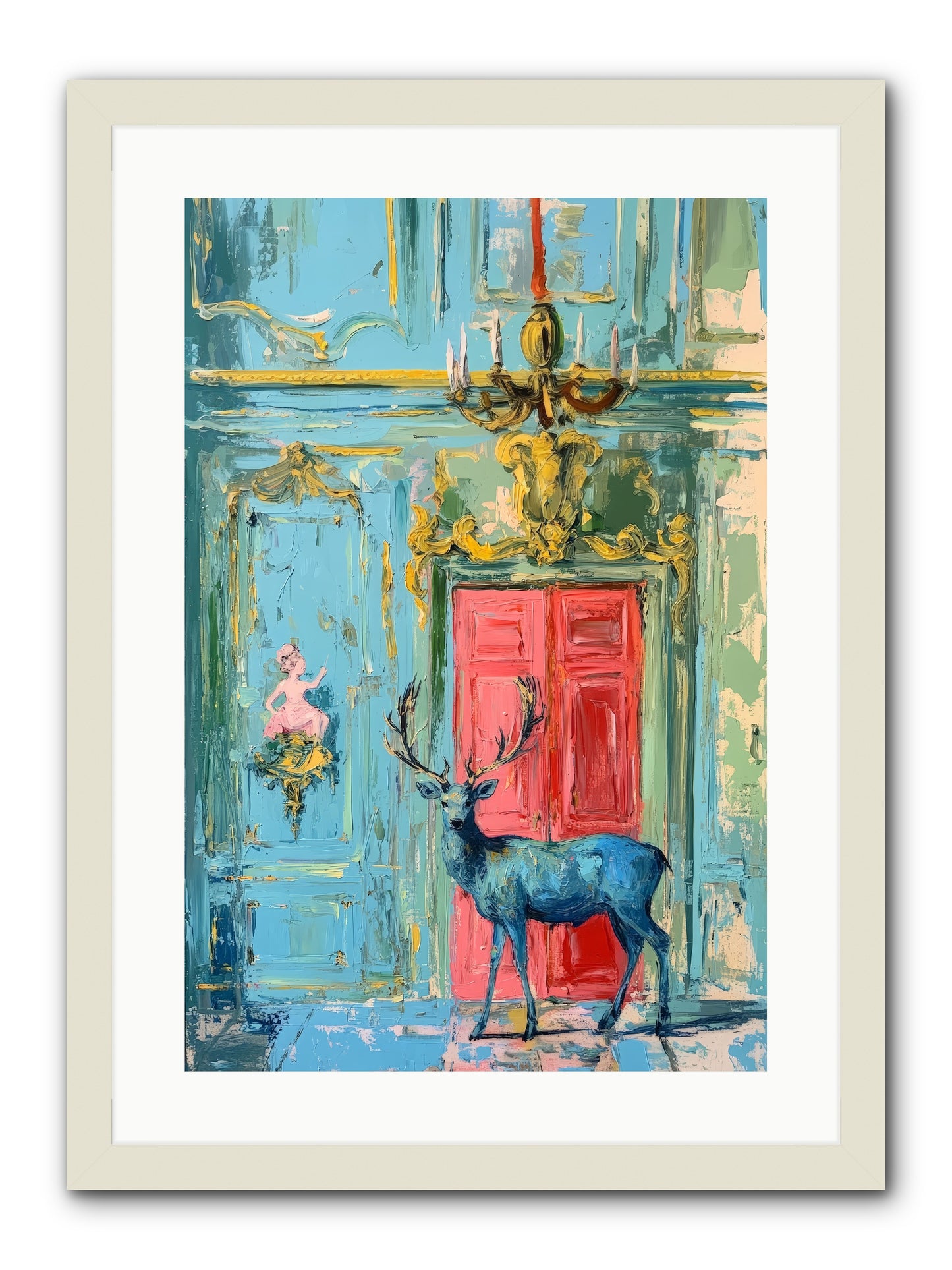 Highland Wanderer -REZ  -- Framed Print - White 16x24