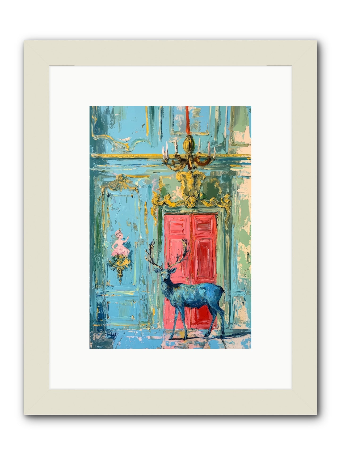 Highland Wanderer -REZ  -- Framed Print - White 8x12