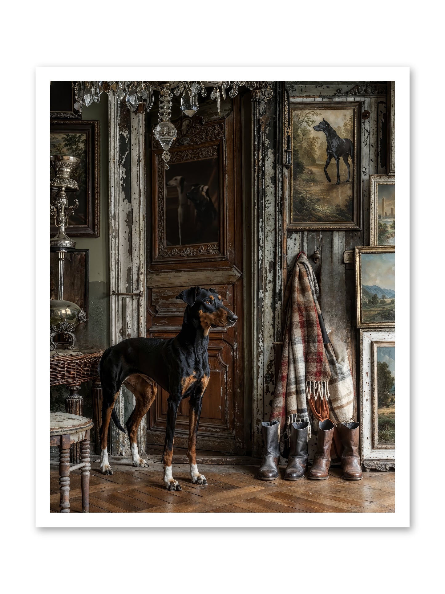 His Lordship Sir Fetch-A-Lot -- Loose Canvas Print 24x30