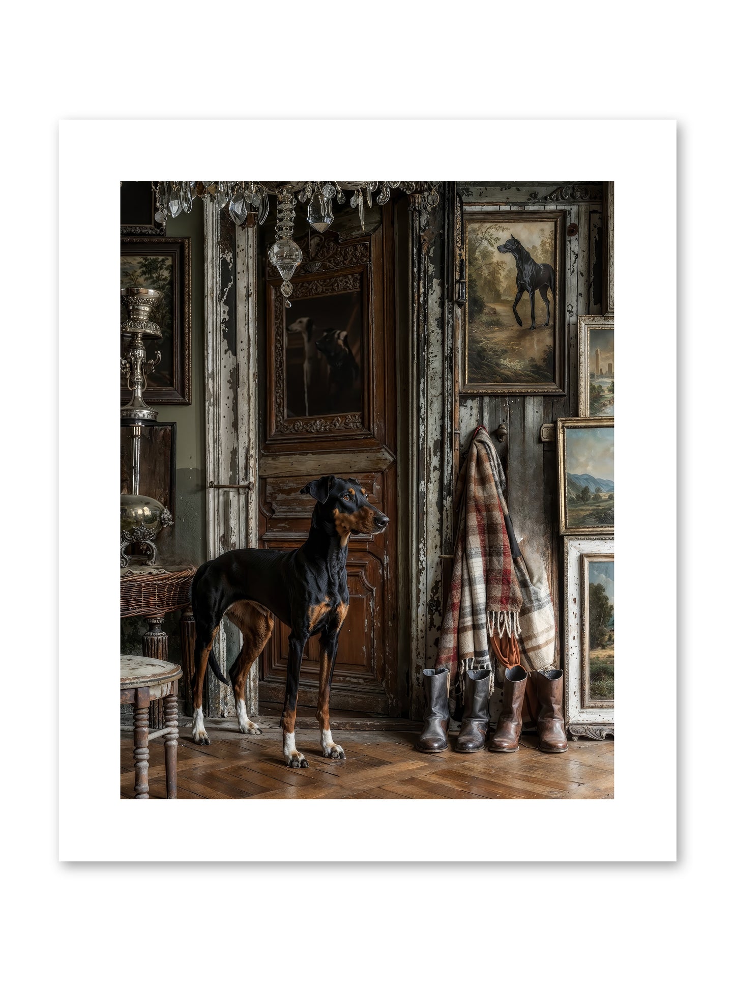 His Lordship Sir Fetch-A-Lot -- Loose Canvas Print 8x10