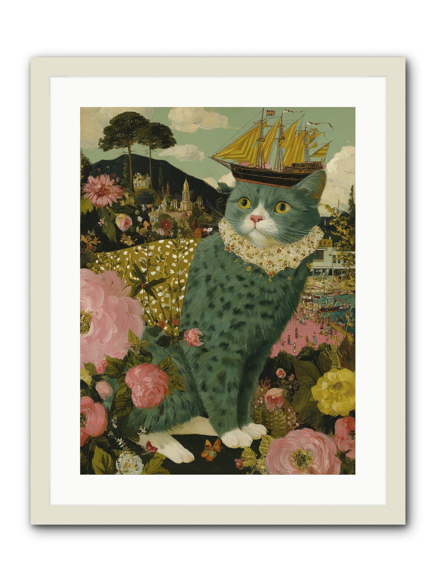 History’s Poetry -- Framed Print - White 18x24