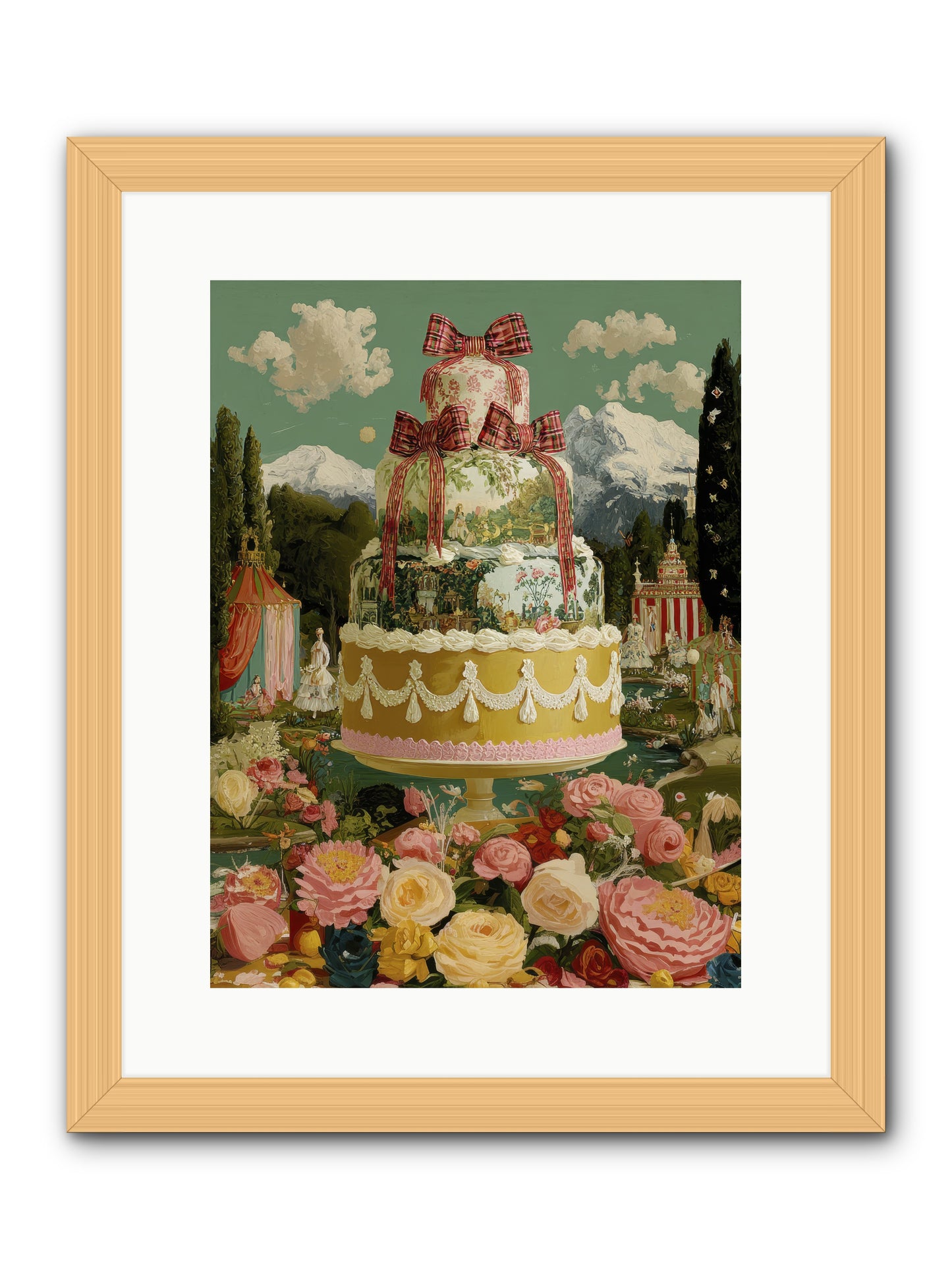 Holiday Heaven -- Framed Print - Natural 12x16
