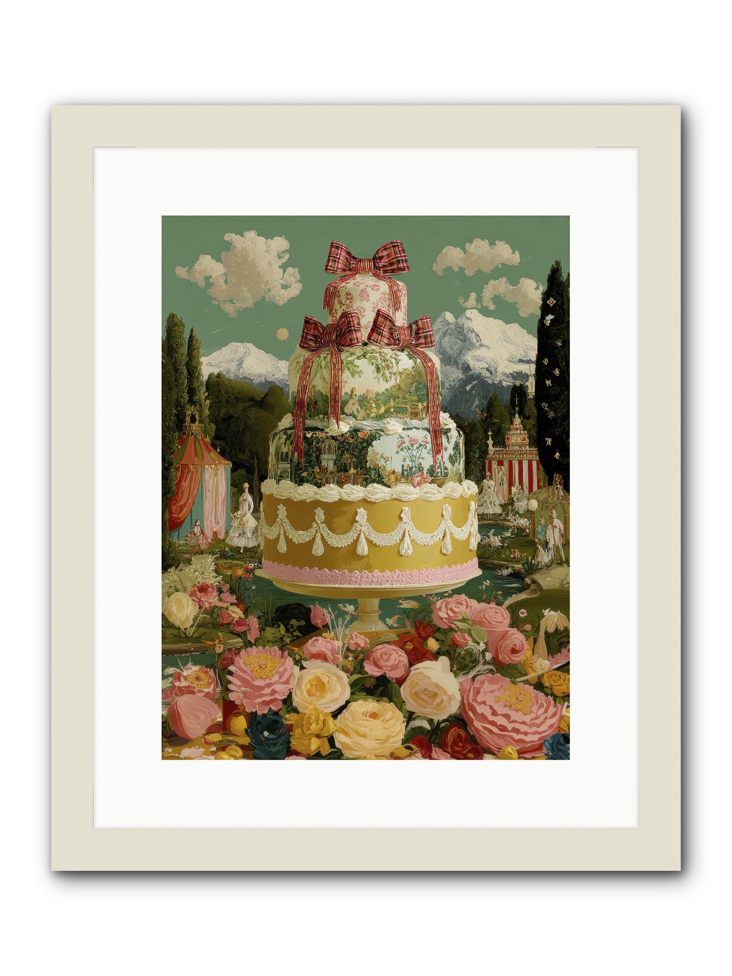 Holiday Heaven -- Framed Print - White 12x16