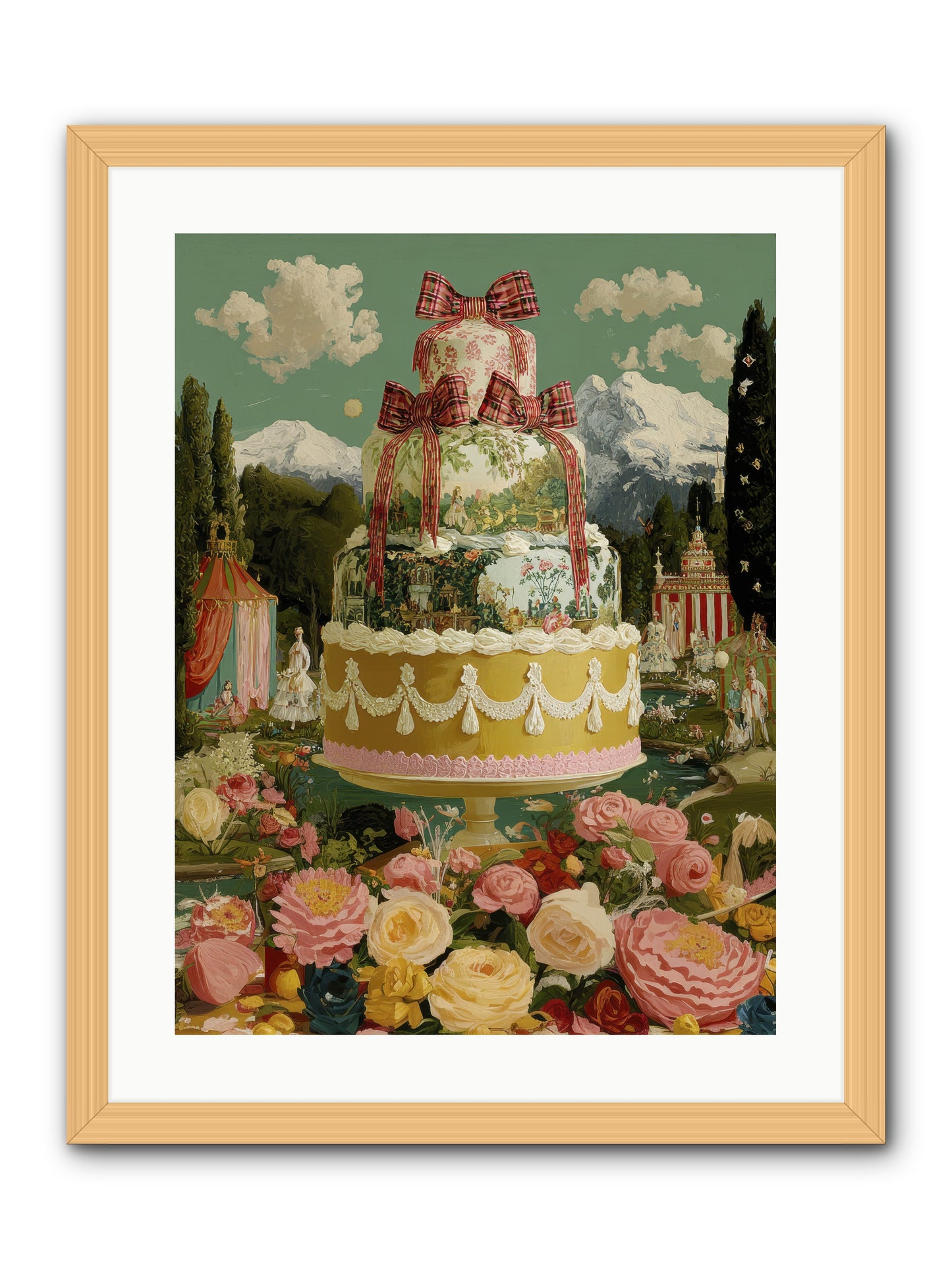 Holiday Heaven -- Framed Print - Natural 18x24
