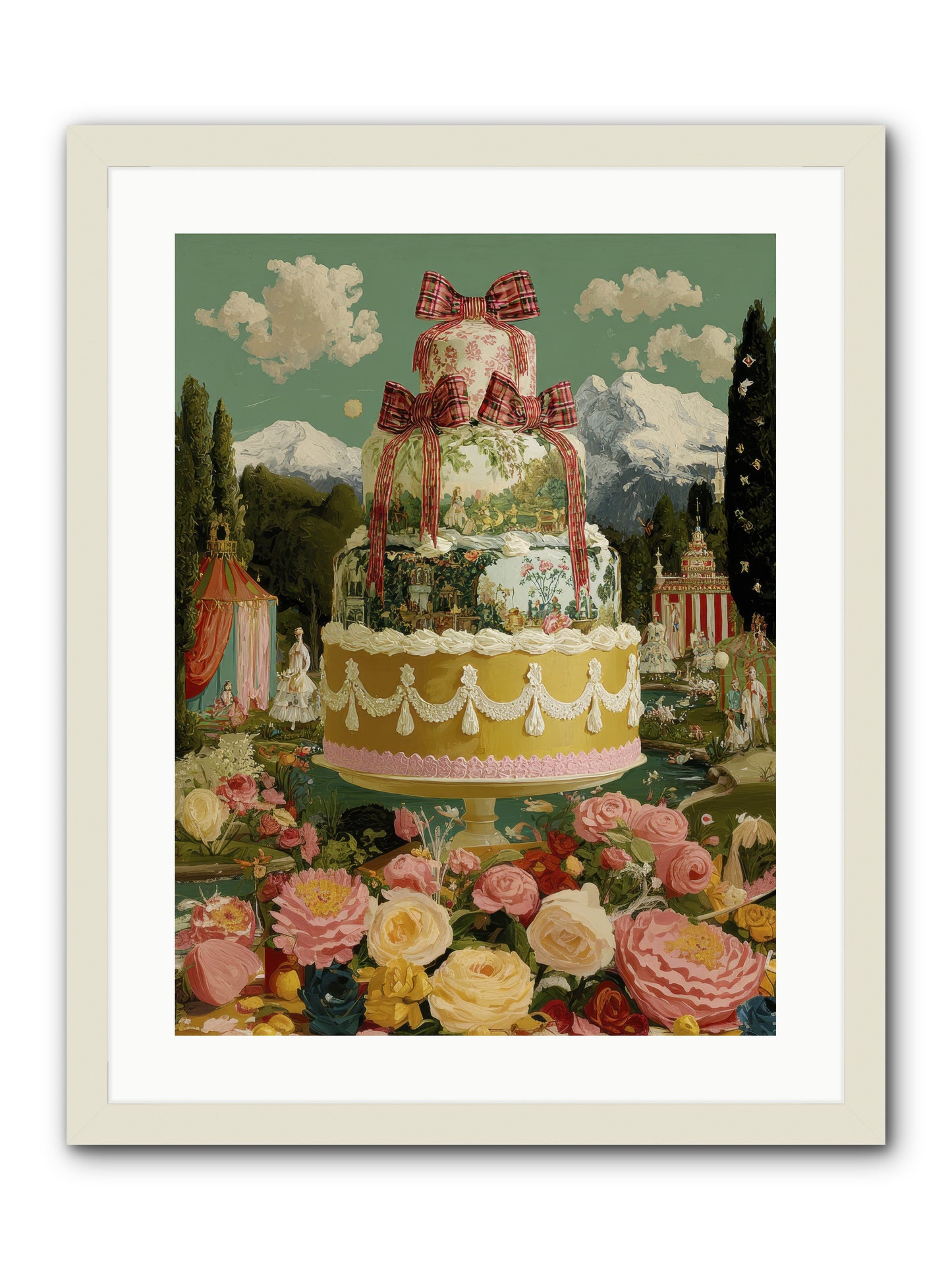 Holiday Heaven -- Framed Print - White 18x24