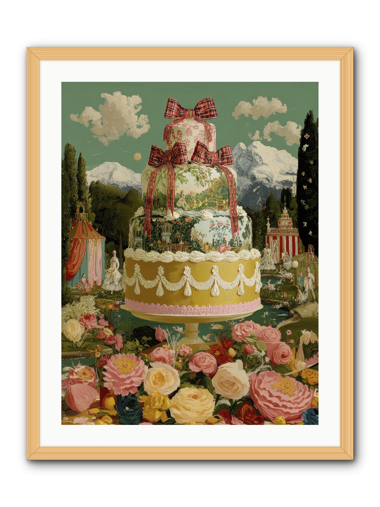 Holiday Heaven -- Framed Print - Natural 24x32