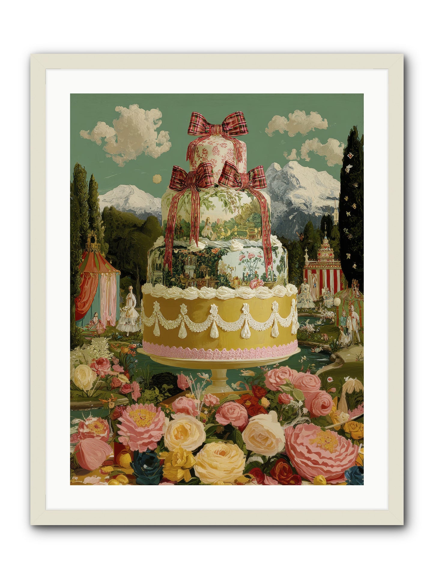 Holiday Heaven -- Framed Print - White 24x32