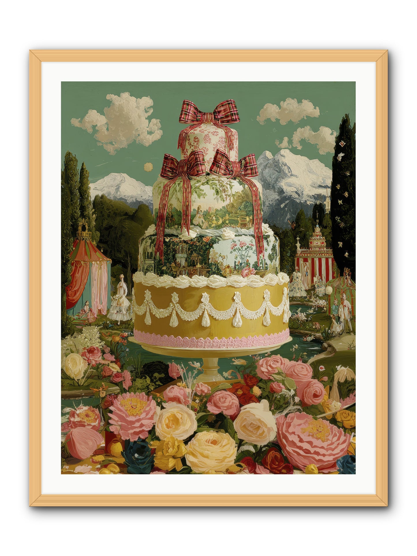 Holiday Heaven -- Framed Print - Natural 30x40