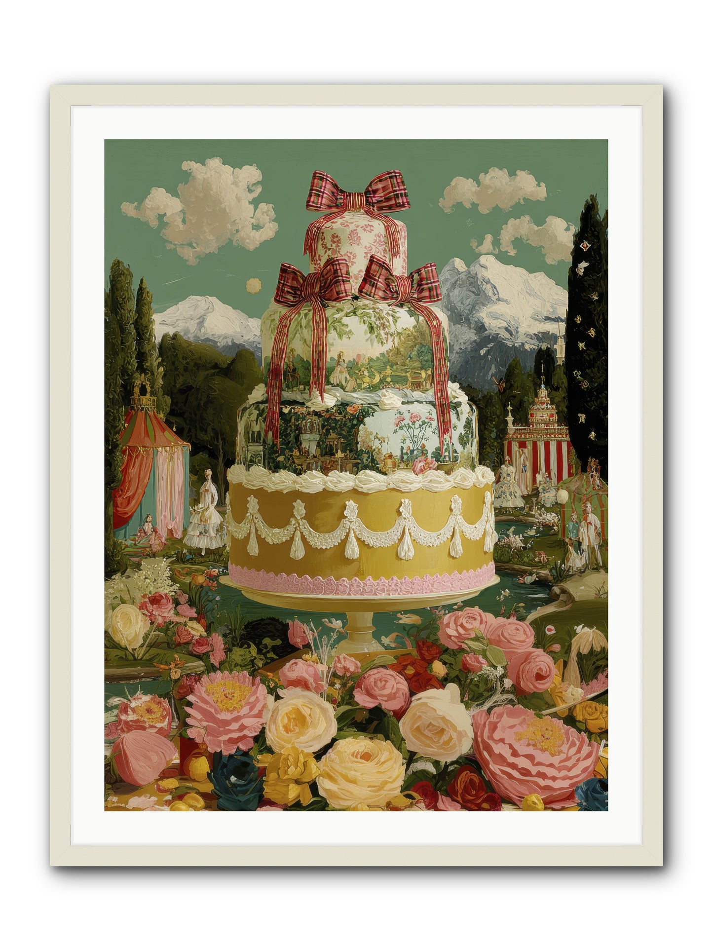 Holiday Heaven -- Framed Print - White 30x40