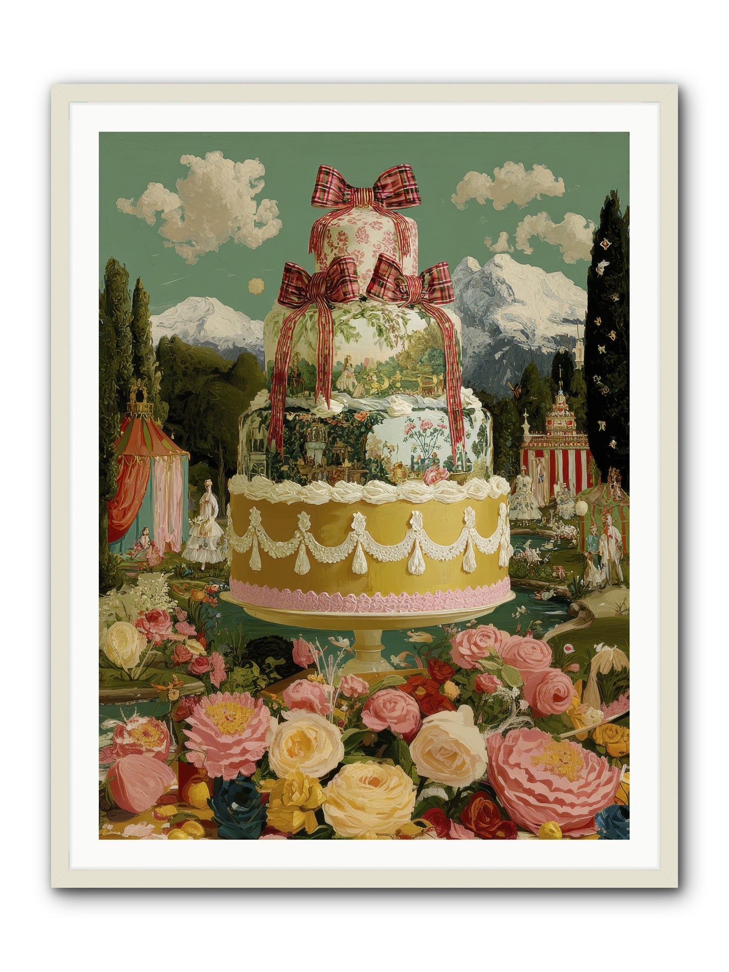 Holiday Heaven -- Framed Print - White 36x48