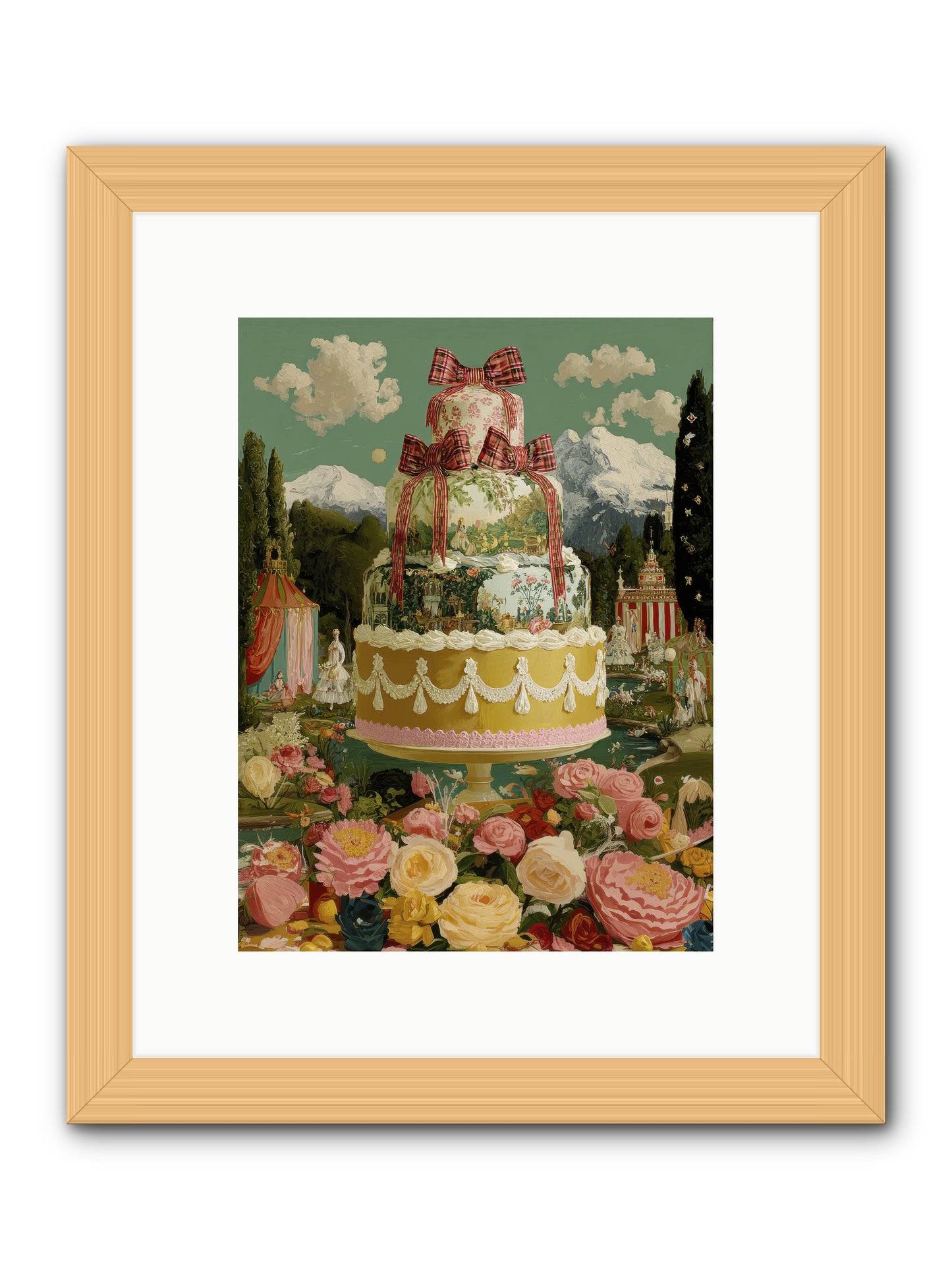 Holiday Heaven -- Framed Print - Natural 9x12