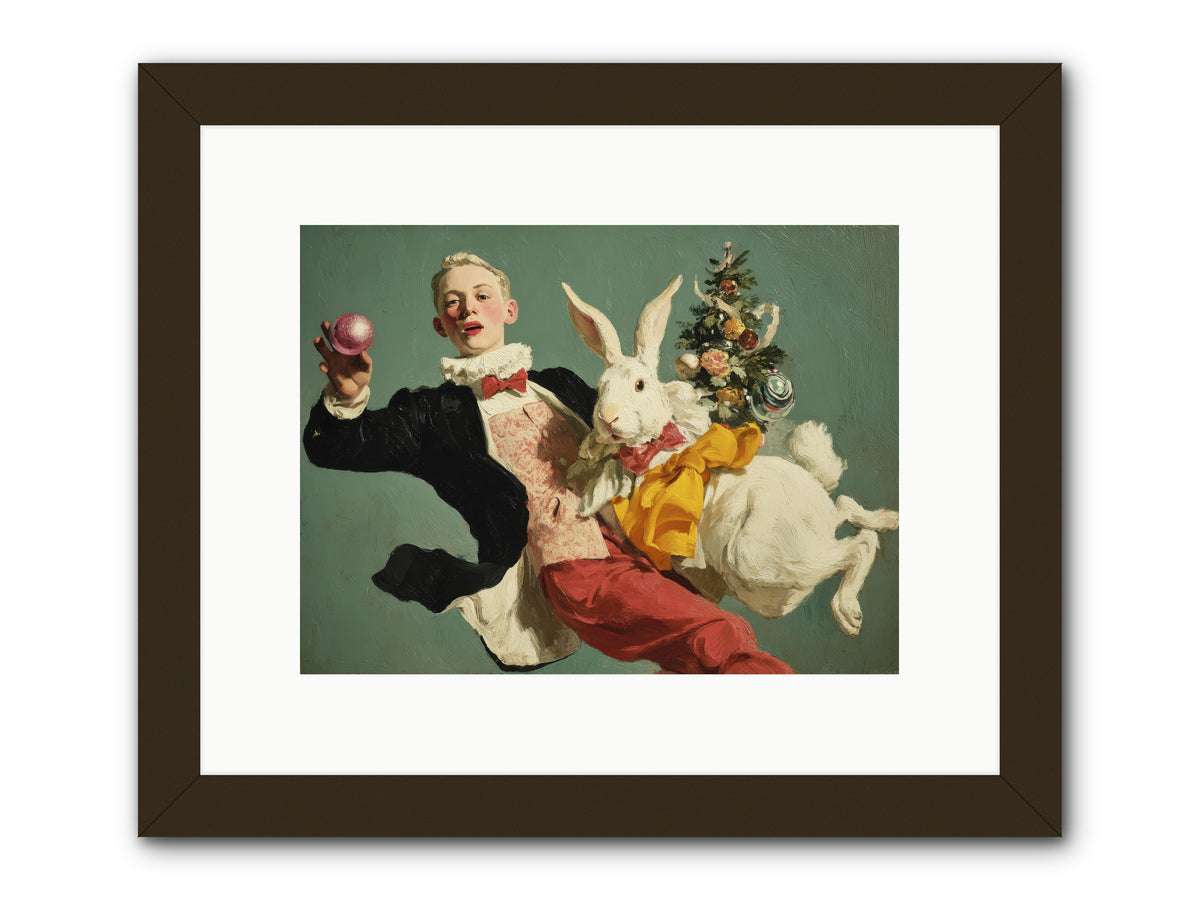 Holiday at House Clementine -- Framed Print - Black 12x9