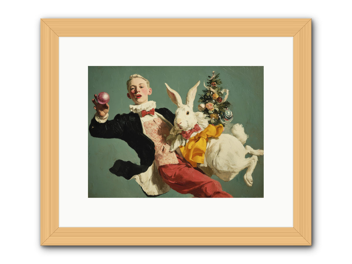 Holiday at House Clementine -- Framed Print - Natural 12x9