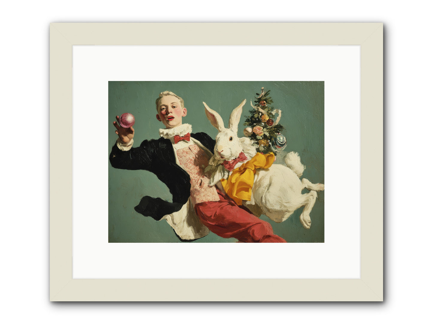 Holiday at House Clementine -- Framed Print - White 12x9