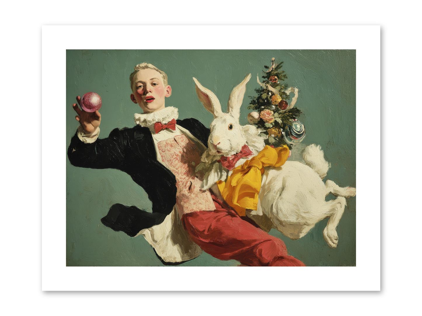 Holiday at House Clementine -- Loose Canvas Print 12x9