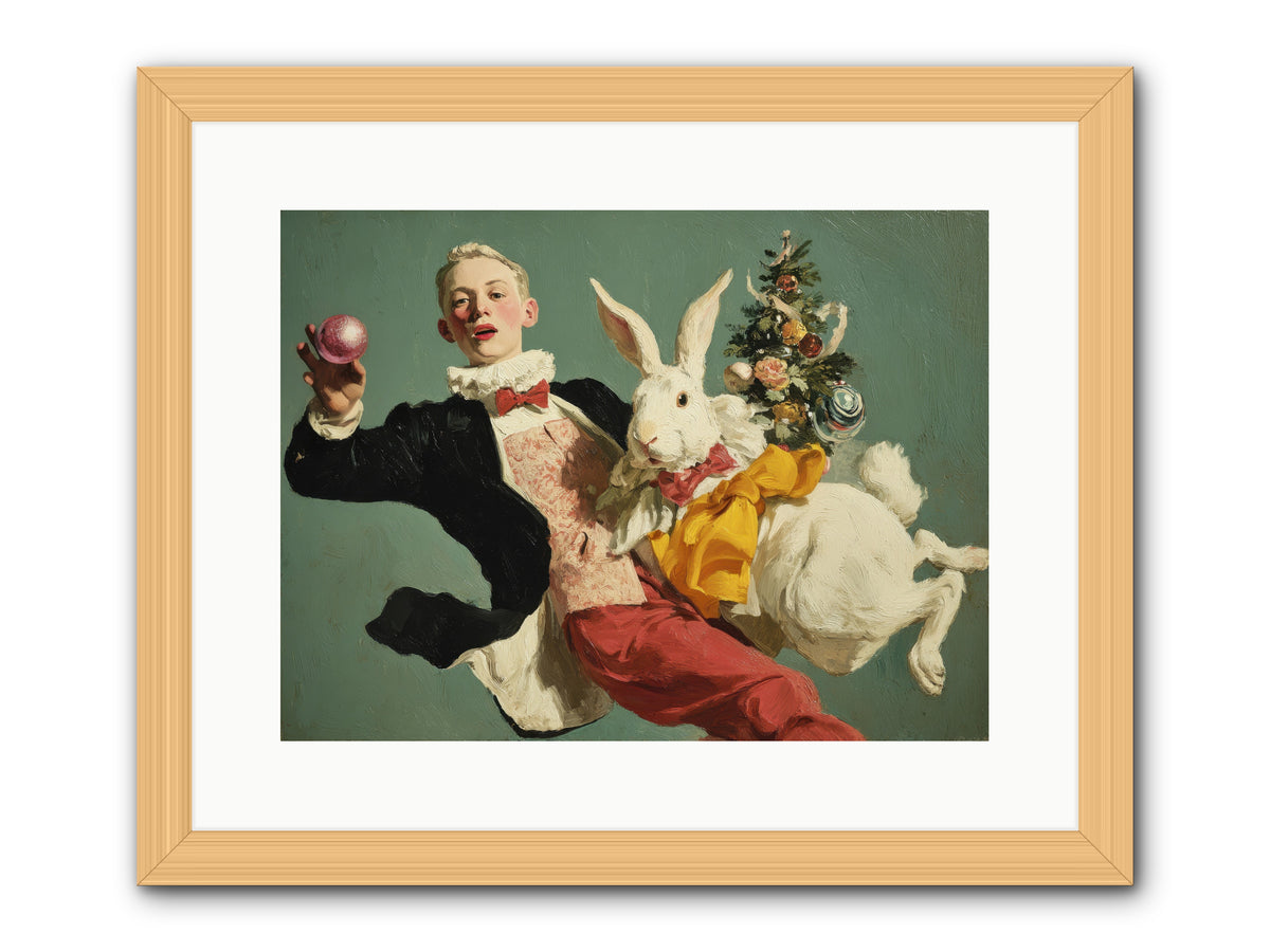 Holiday at House Clementine -- Framed Print - Natural 16x12