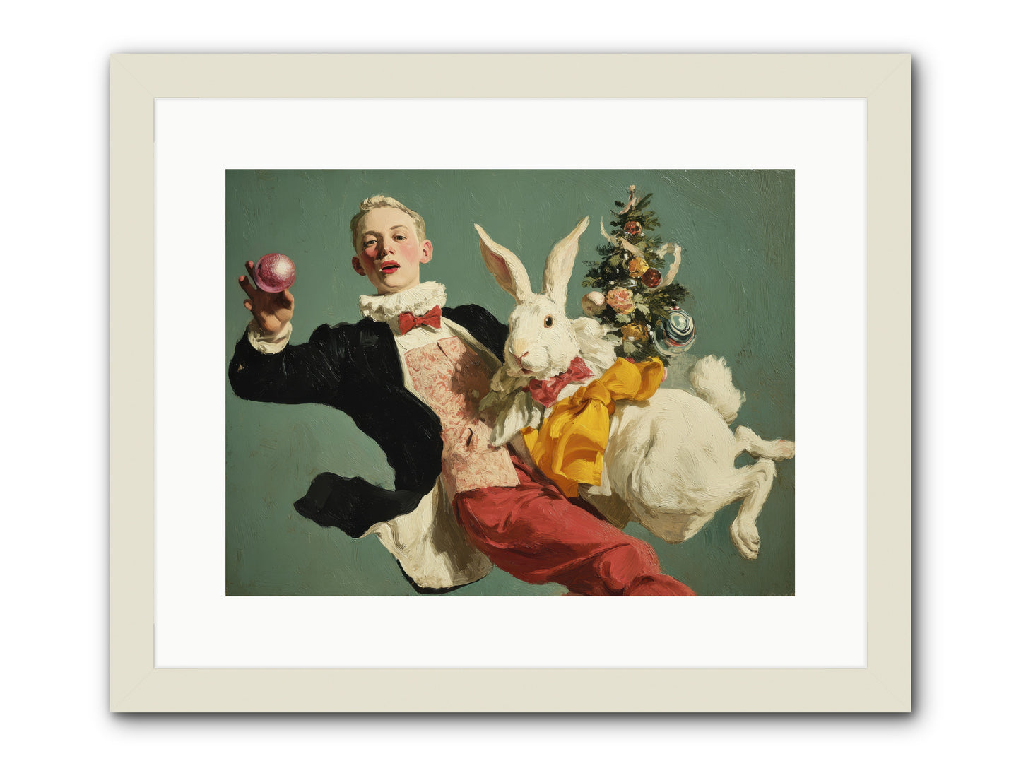 Holiday at House Clementine -- Framed Print - White 16x12