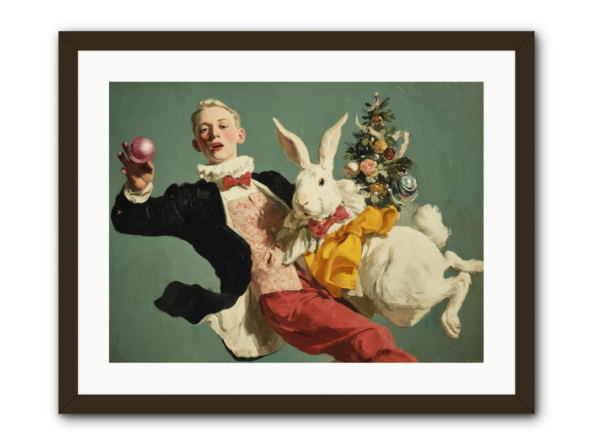 Holiday at House Clementine -- Framed Print - Black 24x18