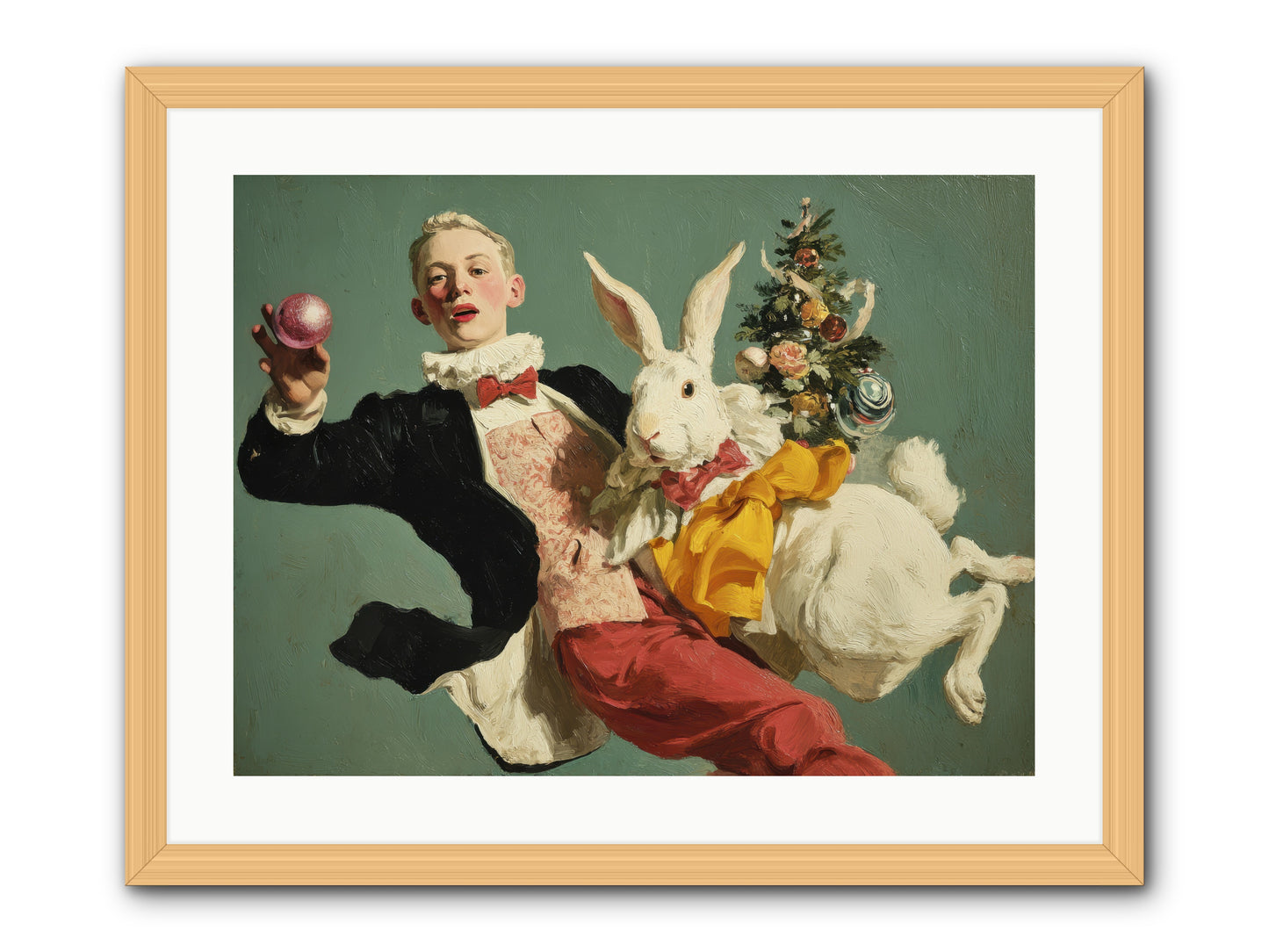 Holiday at House Clementine -- Framed Print - Natural 24x18