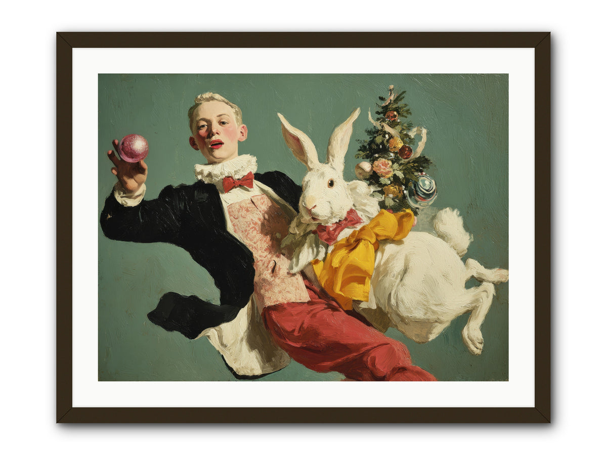 Holiday at House Clementine -- Framed Print - Black 32x24