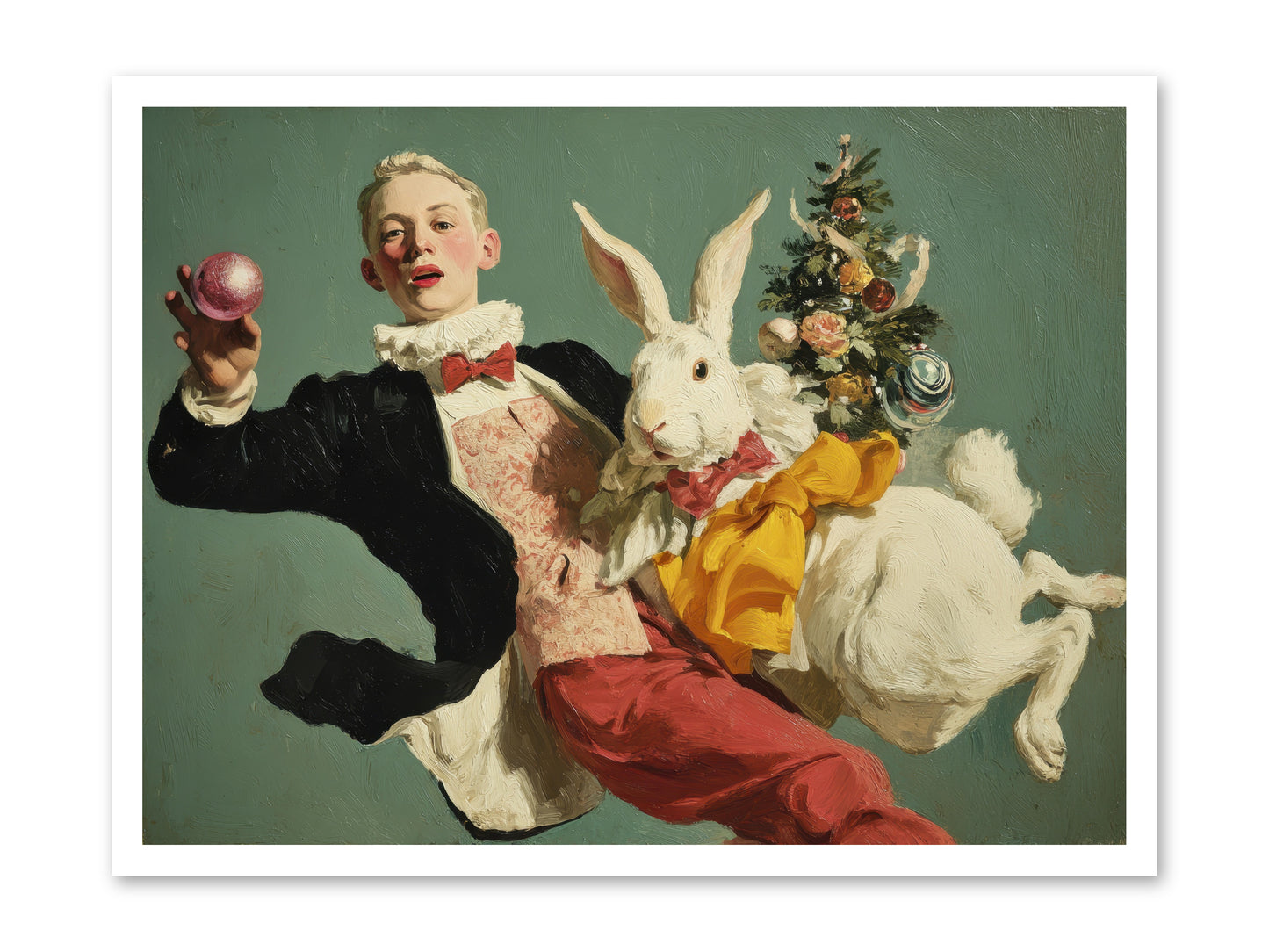 Holiday at House Clementine -- Loose Canvas Print 32x24