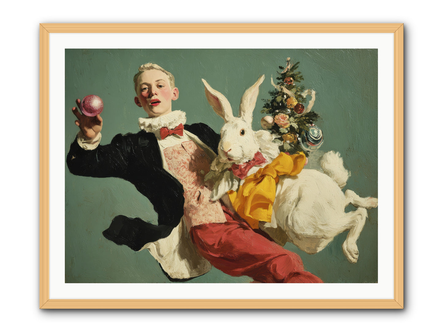 Holiday at House Clementine -- Framed Print - Natural 40x30