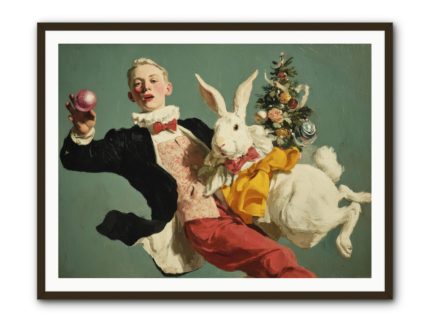 Holiday at House Clementine -- Framed Print - Black 48x36