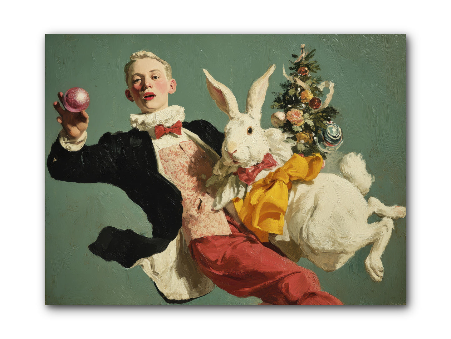 Holiday at House Clementine -- Wrapped Canvas 12x9
