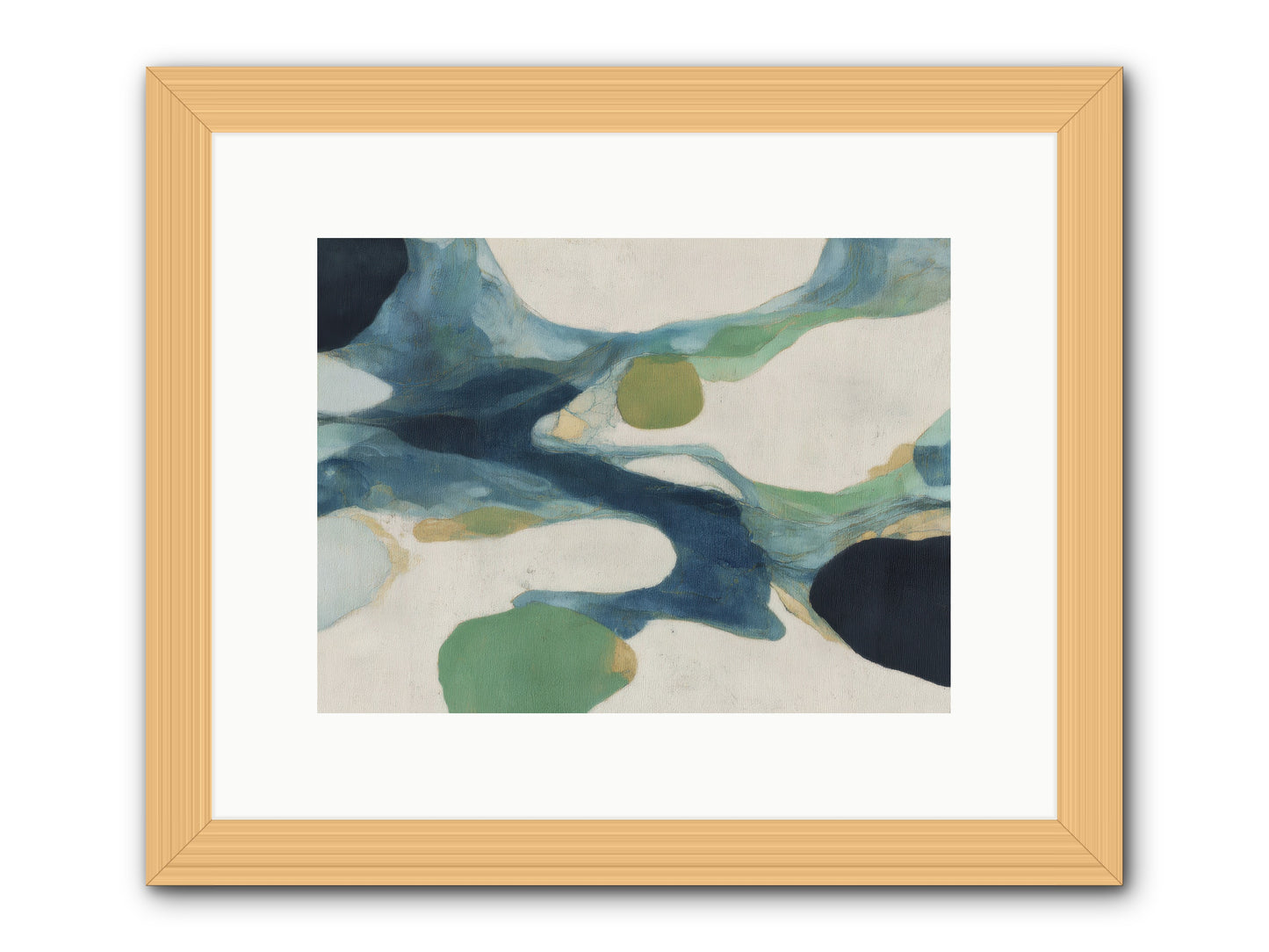 Hollow Compass -- Framed Print - Natural 12x9