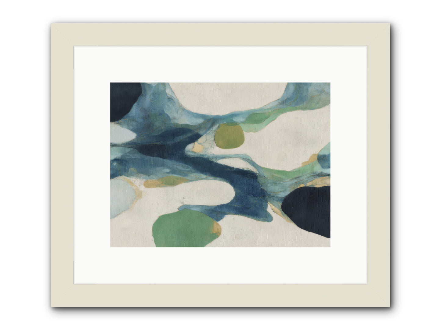 Hollow Compass -- Framed Print - White 12x9