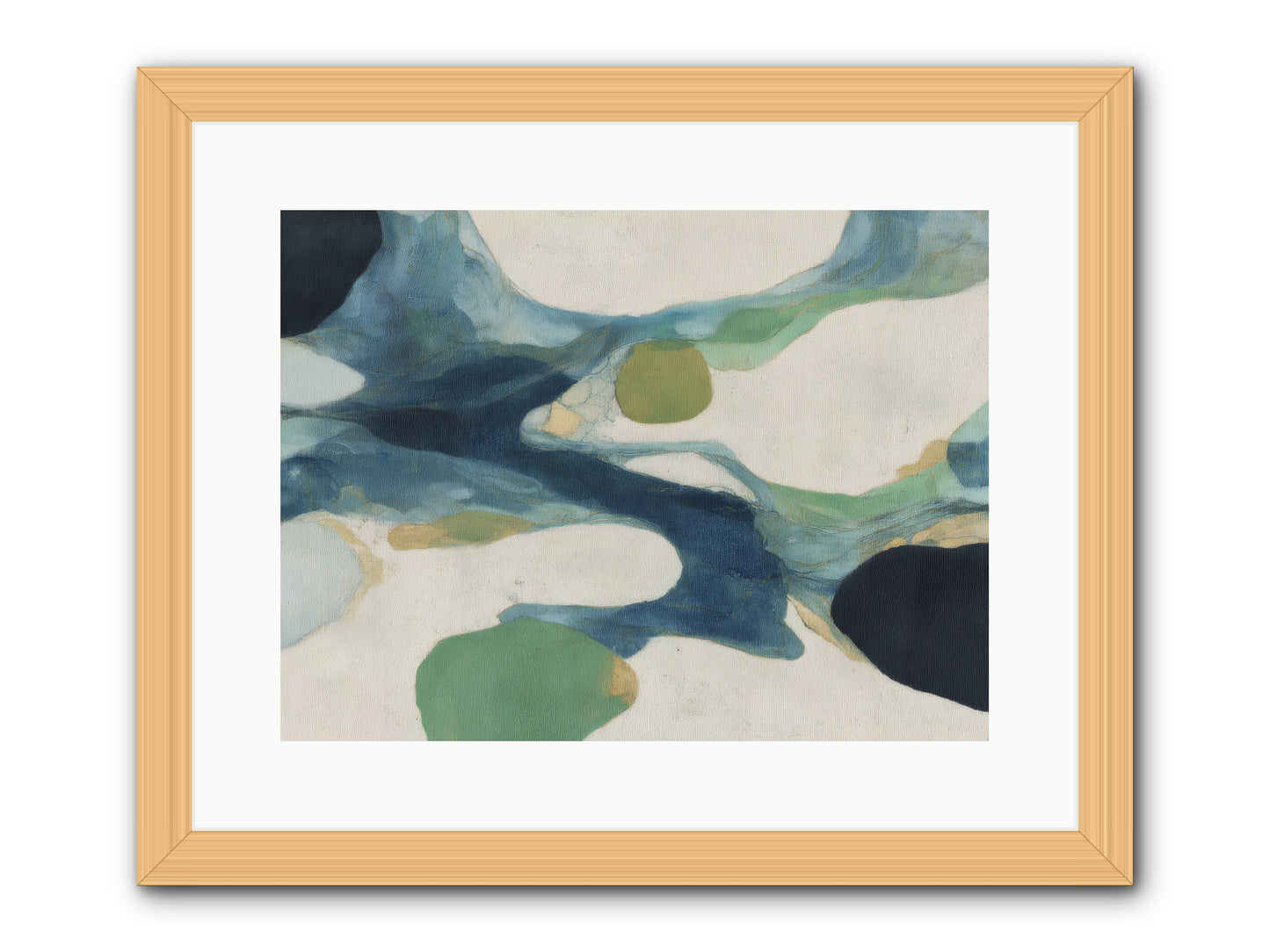 Hollow Compass -- Framed Print - Natural 16x12