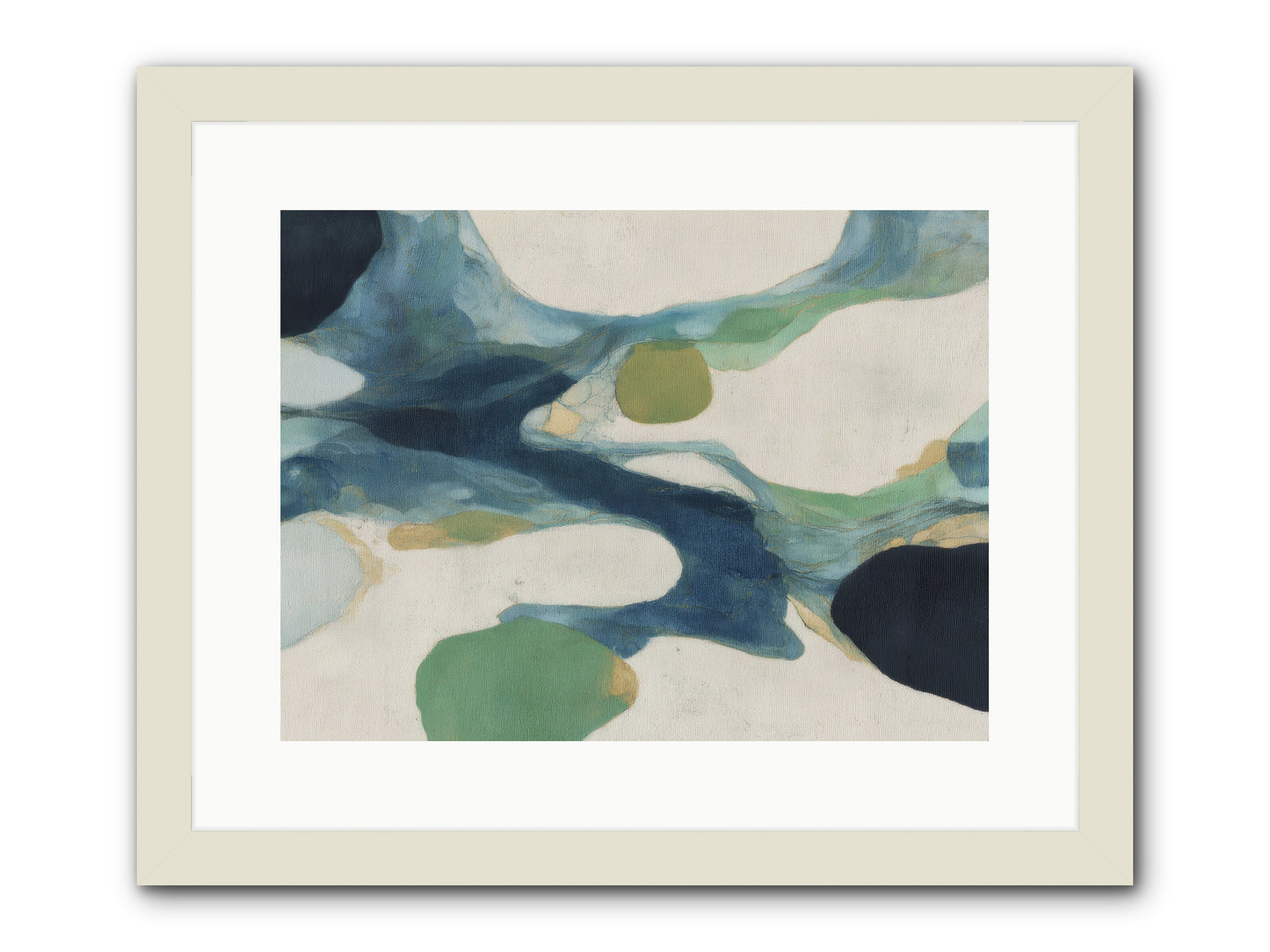 Hollow Compass -- Framed Print - White 16x12