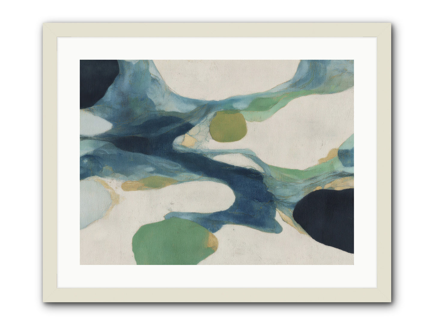 Hollow Compass -- Framed Print - White 24x18