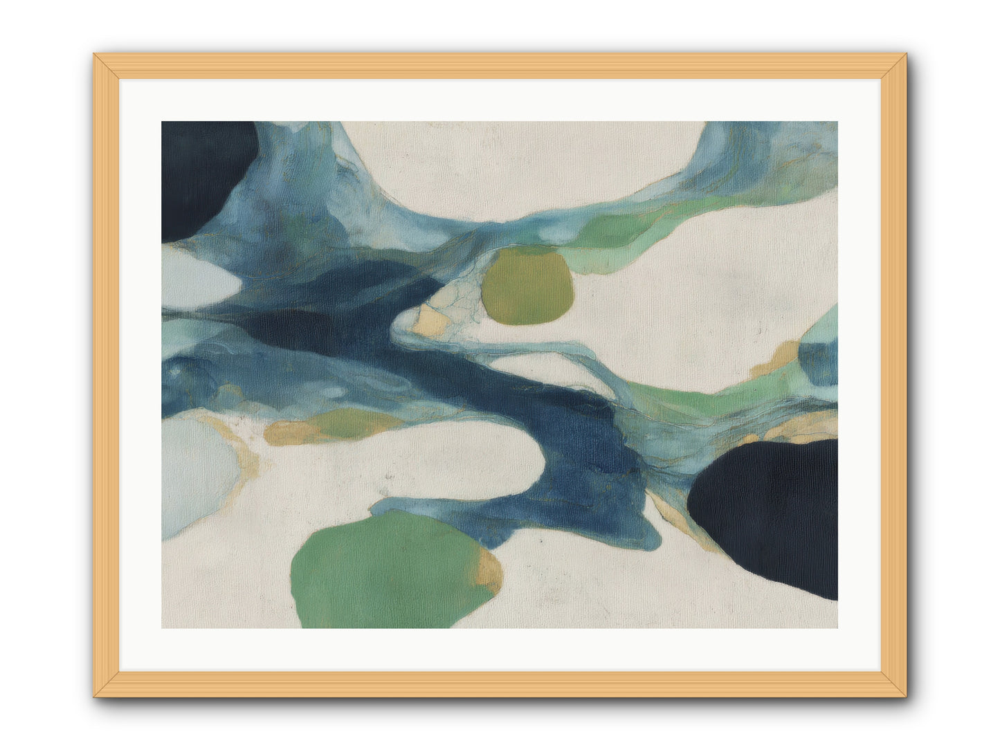 Hollow Compass -- Framed Print - Natural 32x24