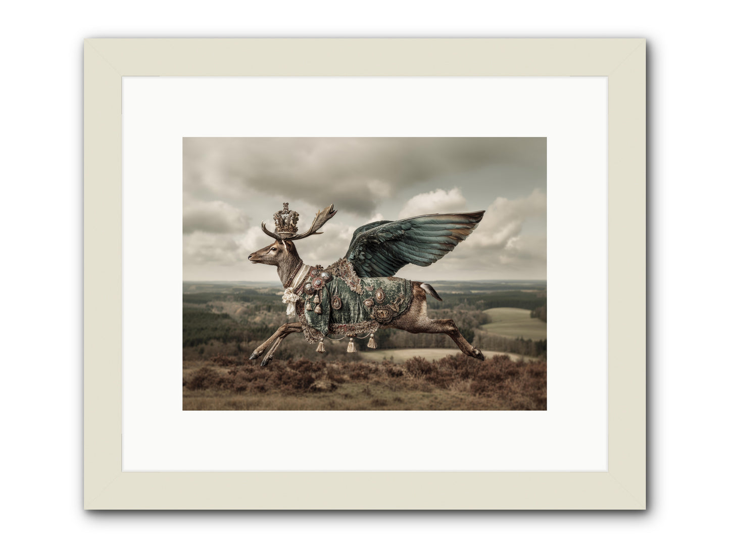 Hollow Field -- Framed Print - White 12x9