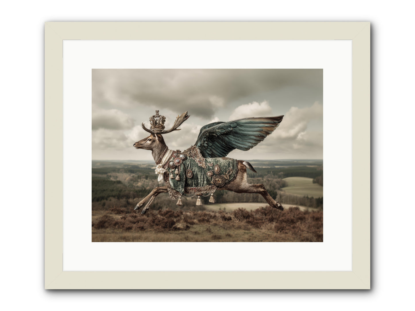 Hollow Field -- Framed Print - White 16x12