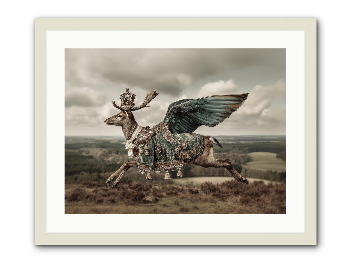 Hollow Field -- Framed Print - White 24x18