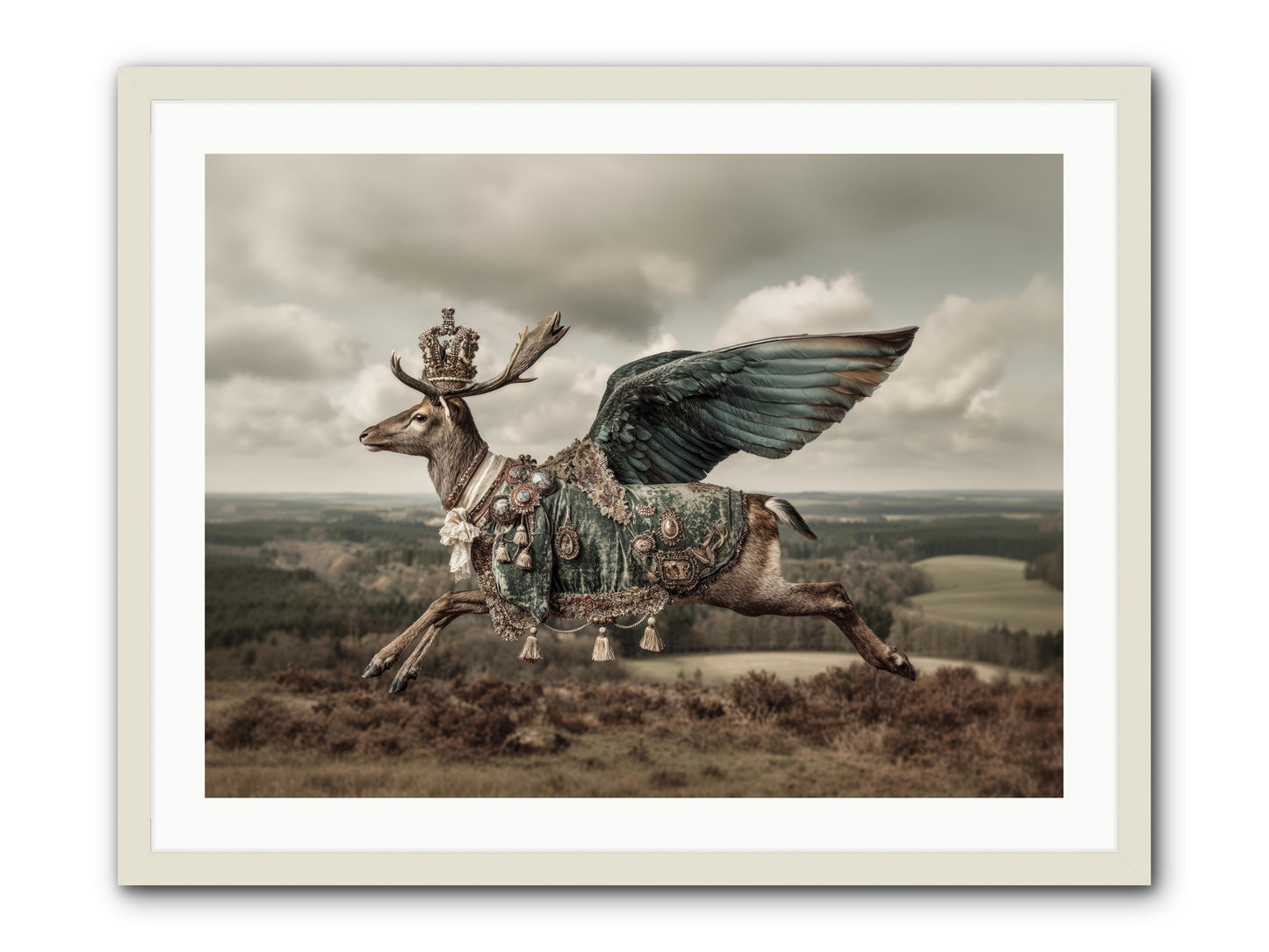 Hollow Field -- Framed Print - White 32x24