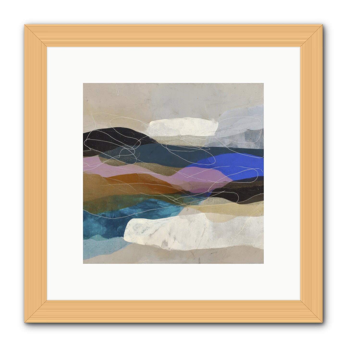 Hollow Tide -- Framed Print - Natural 10x10