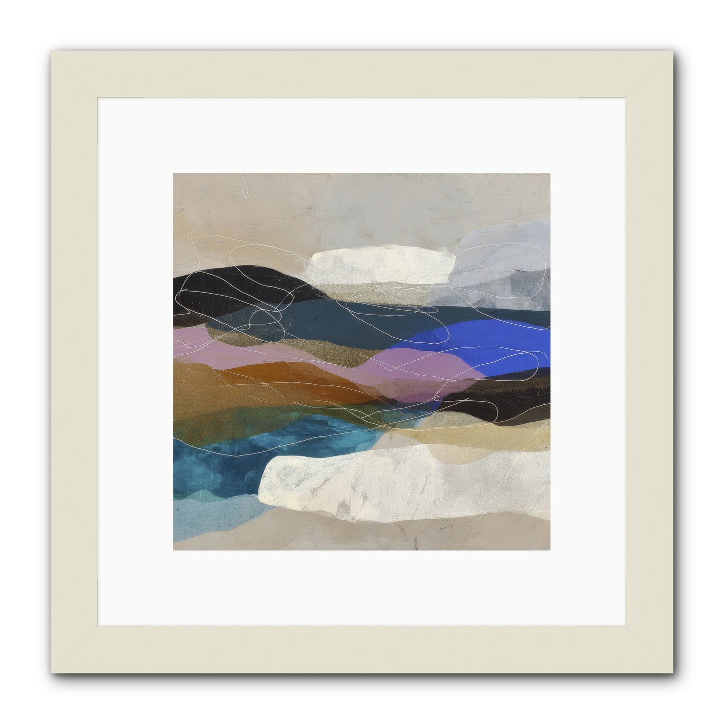 Hollow Tide -- Framed Print - White 10x10