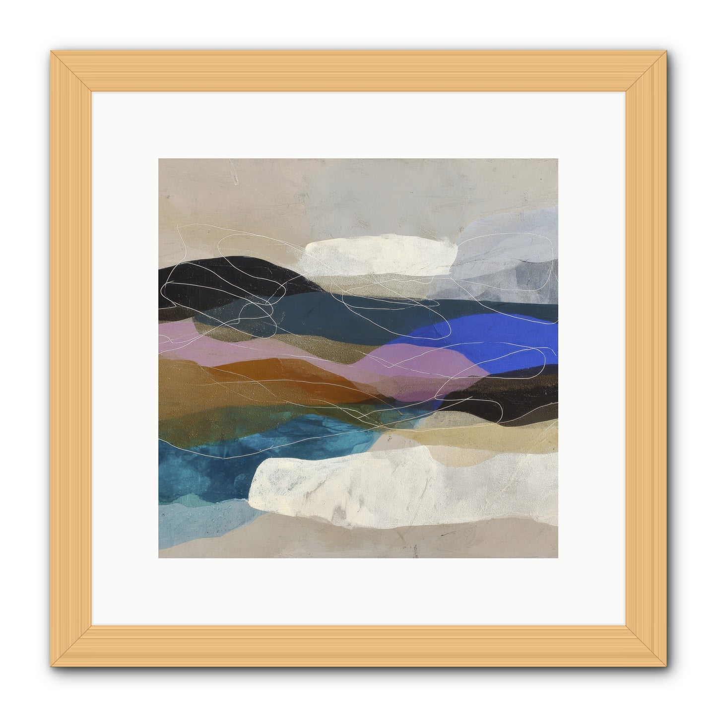 Hollow Tide -- Framed Print - Natural 12x12