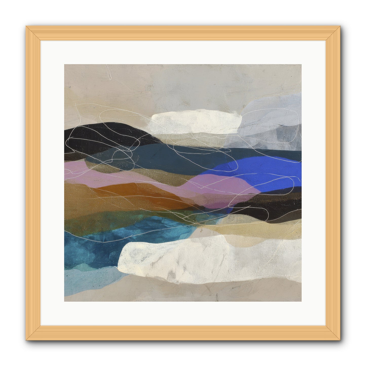 Hollow Tide -- Framed Print - Natural 20x20