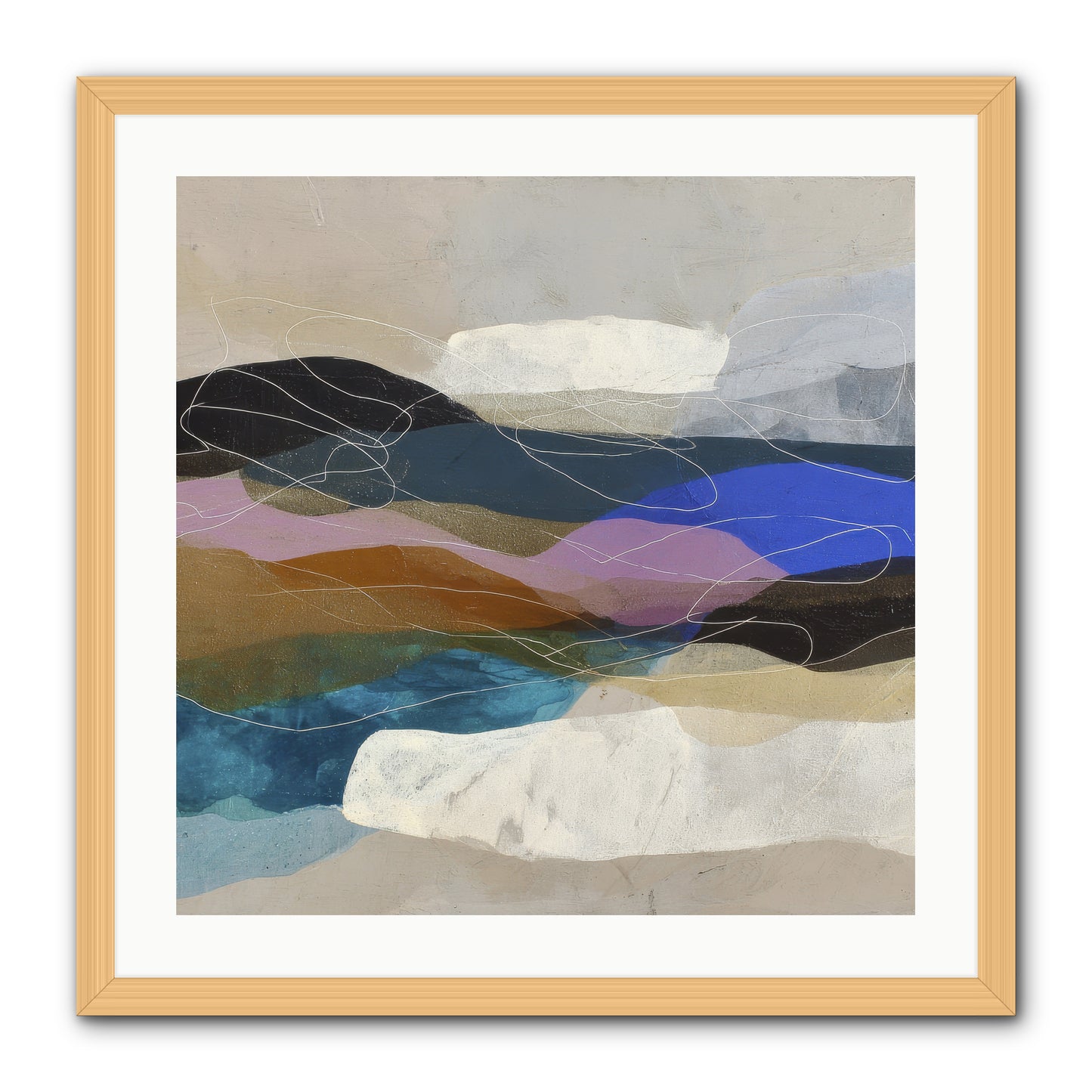 Hollow Tide -- Framed Print - Natural 24x24