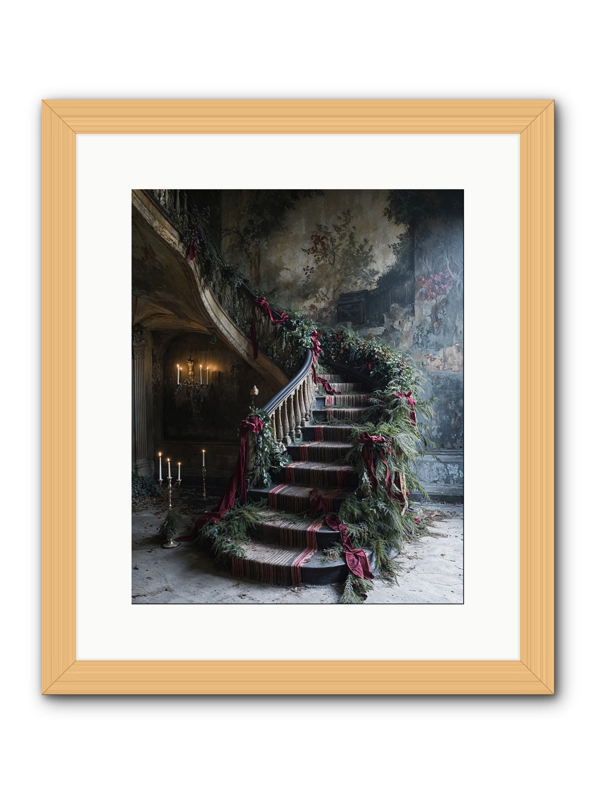Hollybank Hall's Welcome -- Framed Print - Natural 12x15