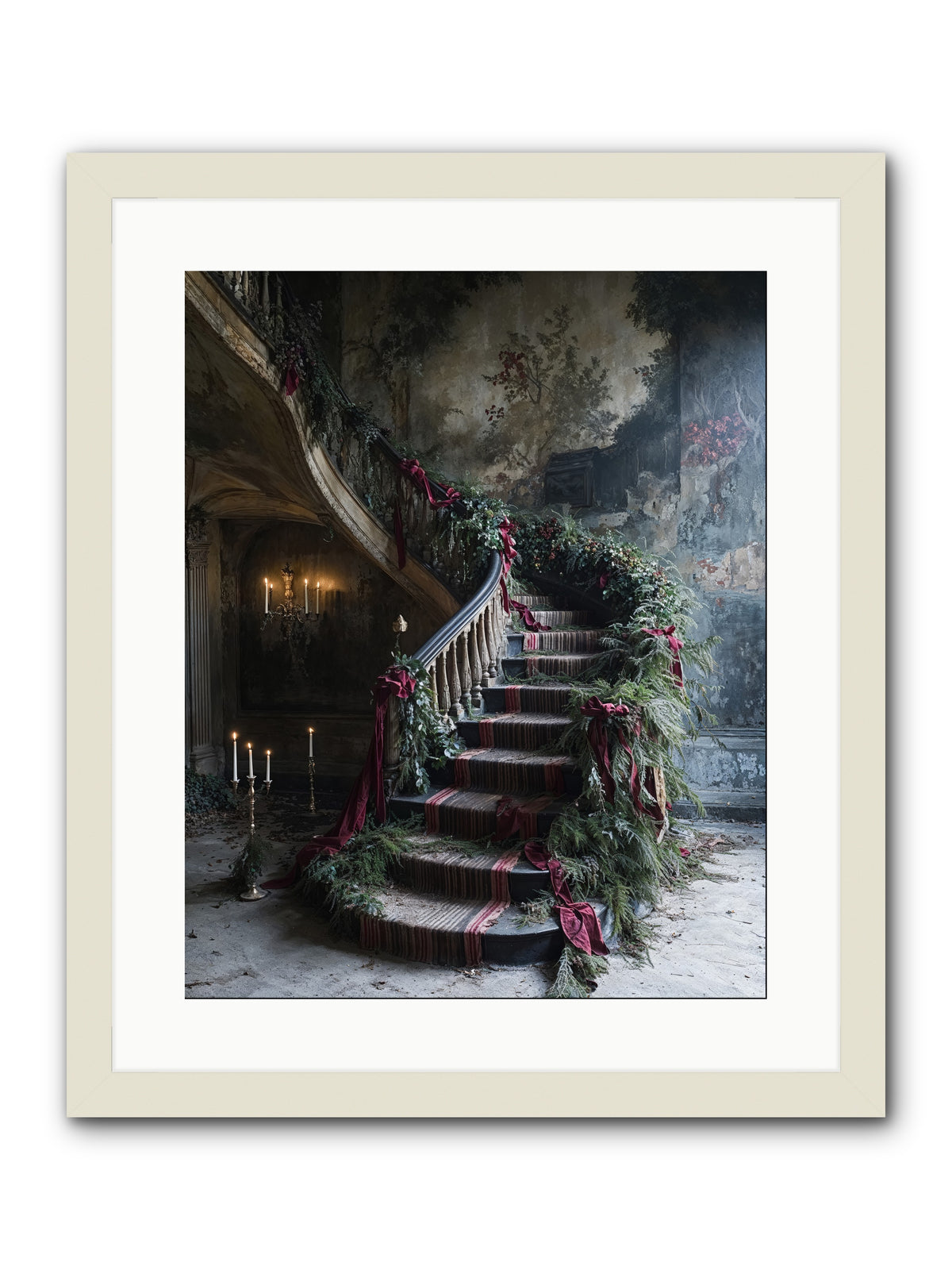 Hollybank Hall's Welcome -- Framed Print - White 16x20