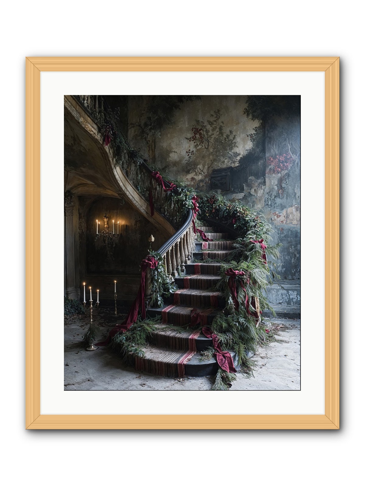 Hollybank Hall's Welcome -- Framed Print - Natural 20x25