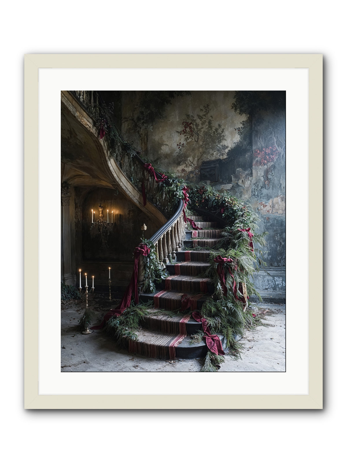 Hollybank Hall's Welcome -- Framed Print - White 20x25