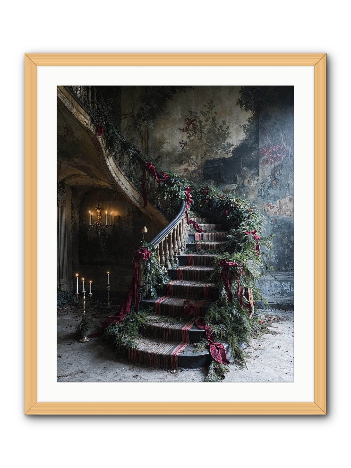 Hollybank Hall's Welcome -- Framed Print - Natural 24x30